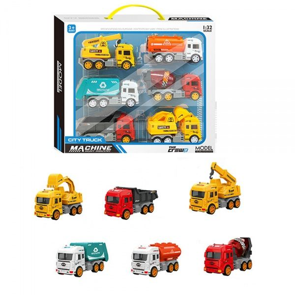 Ігровий набір 6 машинок 1:32 JW567-003